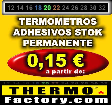 Termometros adhesivos Negros  