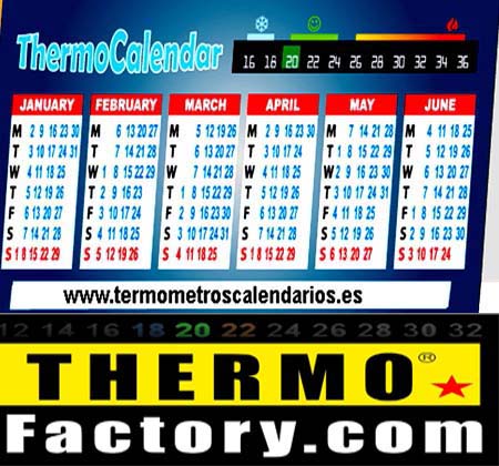 Termometros digitales adhesivos para calendarios 